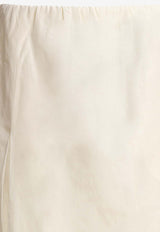 Loulou de Saison Carmen Slit Midi Skirt Ivory CARMENIVORY_81596