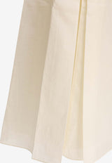 Loulou de Saison Carmen Slit Midi Skirt Ivory CARMENIVORY_81596