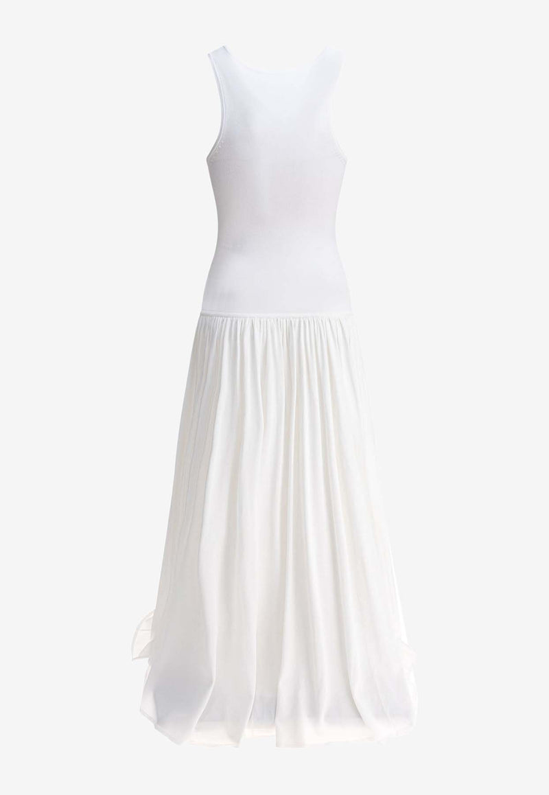 Loulou de Saison Jada Sleeveless Maxi Dress White JADAIVORY_81589