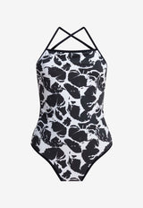 Loulou de Saison Korkem One-Piece Printed Swimsuit Monochrome KORKEMBLACK/IVORY_82168