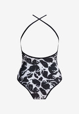 Loulou de Saison Korkem One-Piece Printed Swimsuit Monochrome KORKEMBLACK/IVORY_82168
