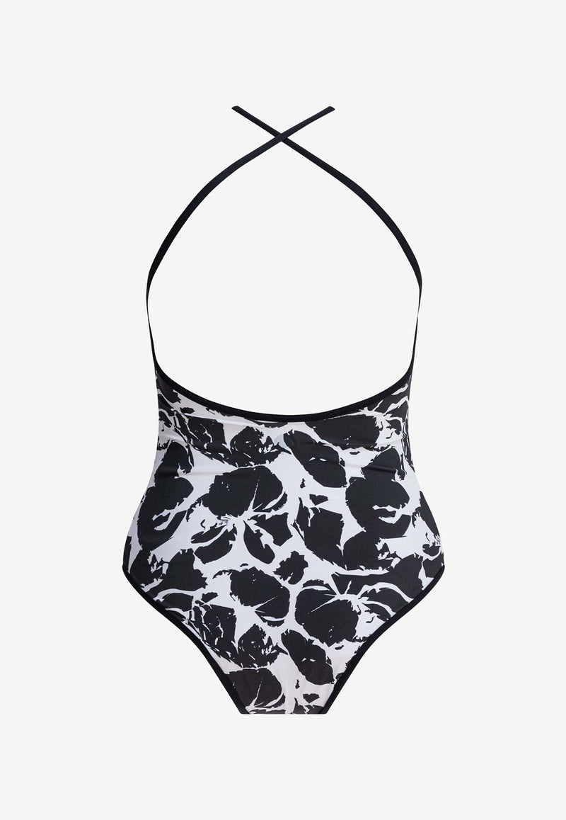 Loulou de Saison Korkem One-Piece Printed Swimsuit Monochrome KORKEMBLACK/IVORY_82168