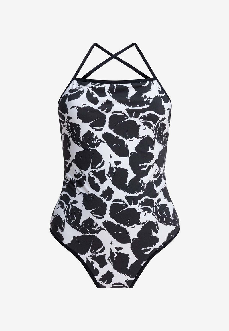 Loulou de Saison Korkem One-Piece Printed Swimsuit Monochrome KORKEMBLACK/IVORY_82168