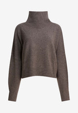 Loulou de Saison Wool High-Neck Sweater Brown LUKETAUPE MELANGE_a740ad39-c169-4a4c-b526-8d9bf5d26a0c