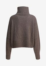 Loulou de Saison Wool High-Neck Sweater Brown LUKETAUPE MELANGE_a740ad39-c169-4a4c-b526-8d9bf5d26a0c