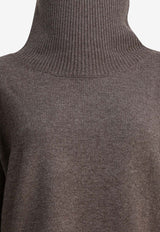 Loulou de Saison Wool High-Neck Sweater Brown LUKETAUPE MELANGE_a740ad39-c169-4a4c-b526-8d9bf5d26a0c