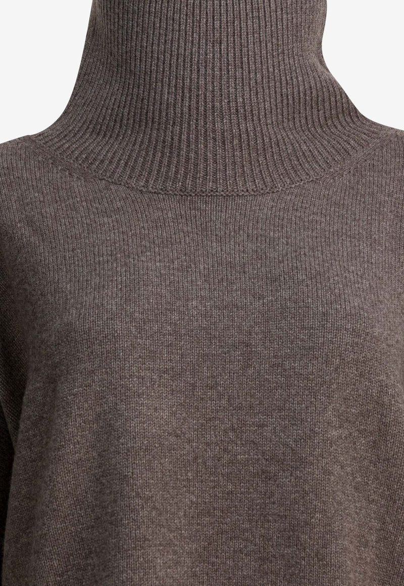 Loulou de Saison Wool High-Neck Sweater Brown LUKETAUPE MELANGE_a740ad39-c169-4a4c-b526-8d9bf5d26a0c