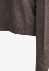 Loulou de Saison Wool High-Neck Sweater Brown LUKETAUPE MELANGE_a740ad39-c169-4a4c-b526-8d9bf5d26a0c