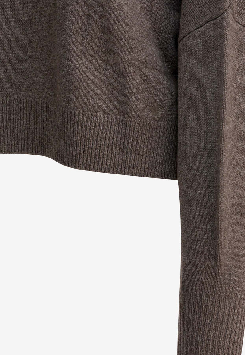 Loulou de Saison Wool High-Neck Sweater Brown LUKETAUPE MELANGE_a740ad39-c169-4a4c-b526-8d9bf5d26a0c