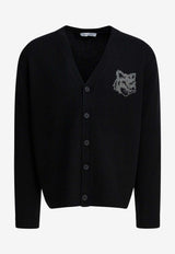 Maison Kitsuné Wool Buttoned Cardigan Black
