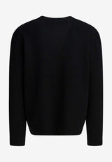Maison Kitsuné Wool Buttoned Cardigan Black