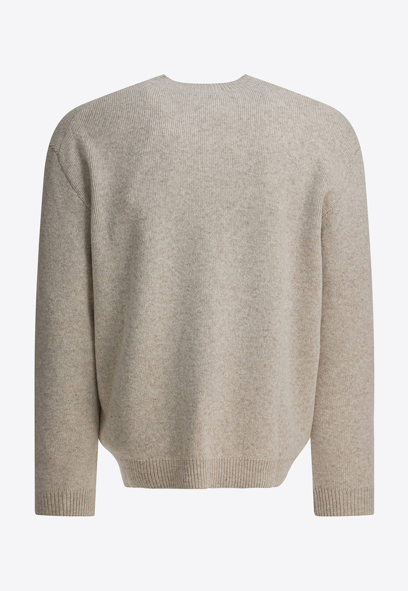 Maison Kitsuné Embroidered Fox Wool Sweater Beige PM00817KT11800335_0ed25bf9-5741-4ca6-bd34-2024bb103eb9