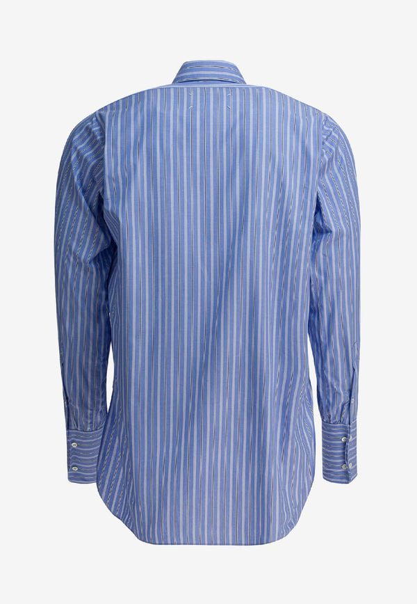 Maison Margiela Long-Sleeved Stripe Shirt Blue S29DT0006M35625002F_27fc9369-72c1-4ba6-a9ab-e90b56cc6552