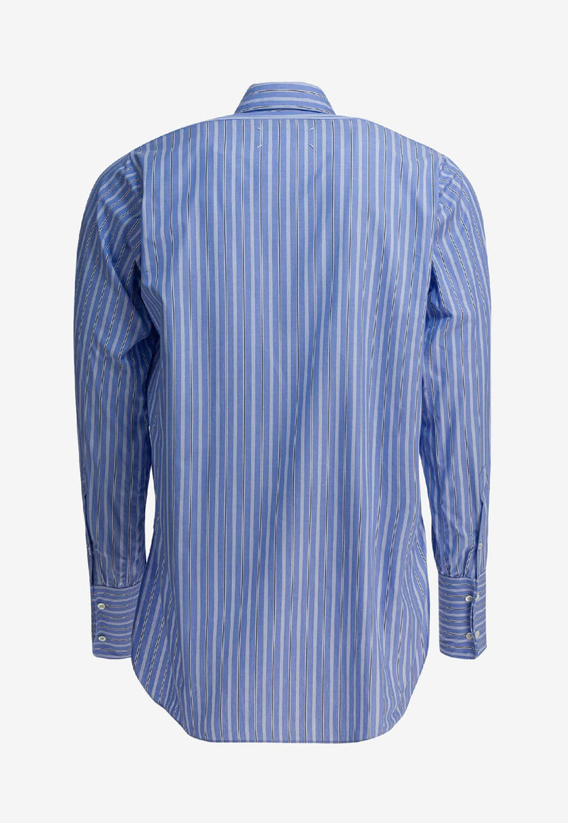 Maison Margiela Long-Sleeved Stripe Shirt Blue S29DT0006M35625002F_27fc9369-72c1-4ba6-a9ab-e90b56cc6552