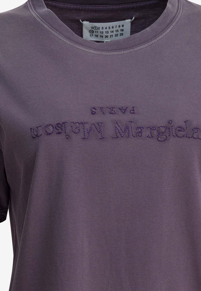 Maison Margiela Reverse Logo Print T-shirt Purple S51GC0526S20079969_56290839-d225-4c15-a516-1a00153b9e48
