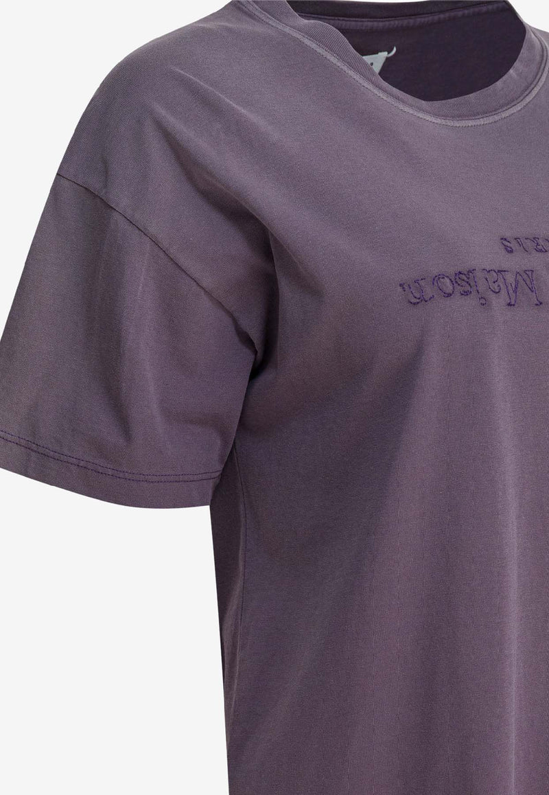 Maison Margiela Reverse Logo Print T-shirt Purple S51GC0526S20079969_56290839-d225-4c15-a516-1a00153b9e48