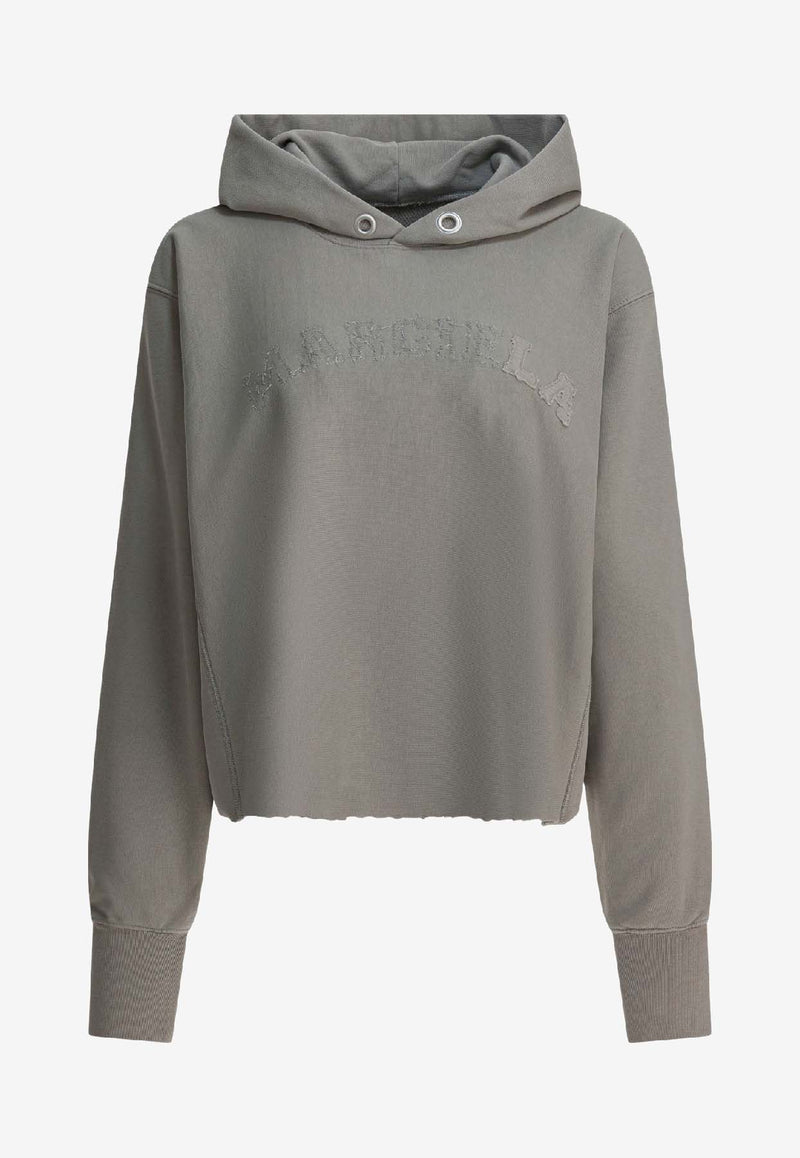 Maison Margiela Logo-Printed Hooded Sweatshirt Gray S51GU0139S25520803_1239a245-c2d5-428d-93d2-4c0497b2a86f