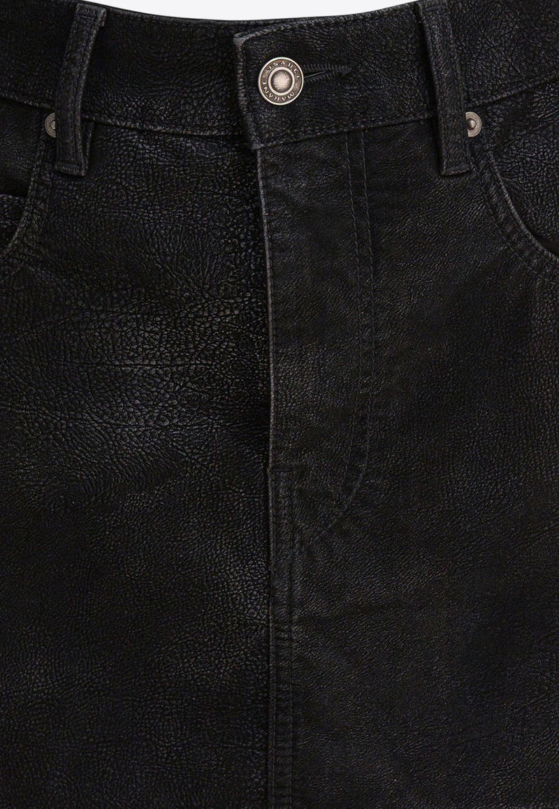 Isabel Marant Etoile Kimmy Faux Leather Mini Skirt Black 25AJU0363FAC3B01E01BK_82982