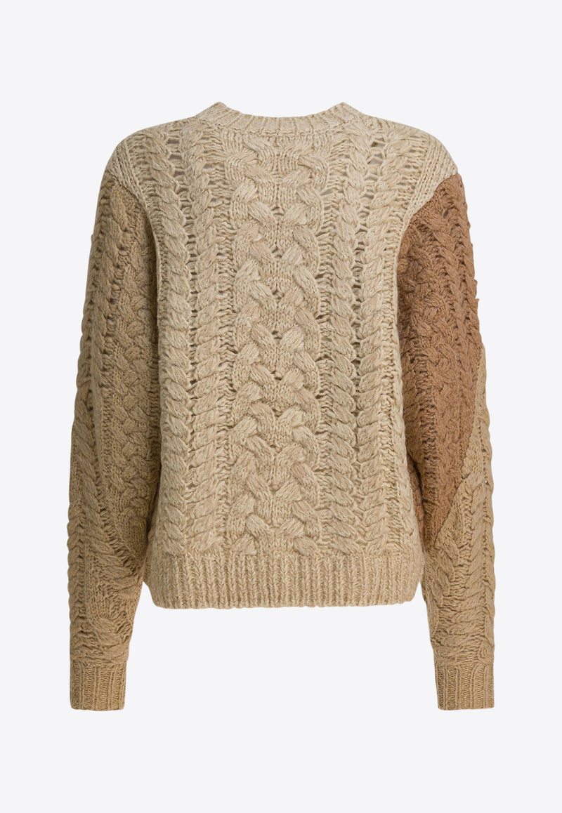 Isabel Marant Etoile Daryl Twisted Knit Patchwork Sweater Beige 25APU0701FAC3L04E90BE_9d97457a-0573-4581-85ed-bf44c4812f1a