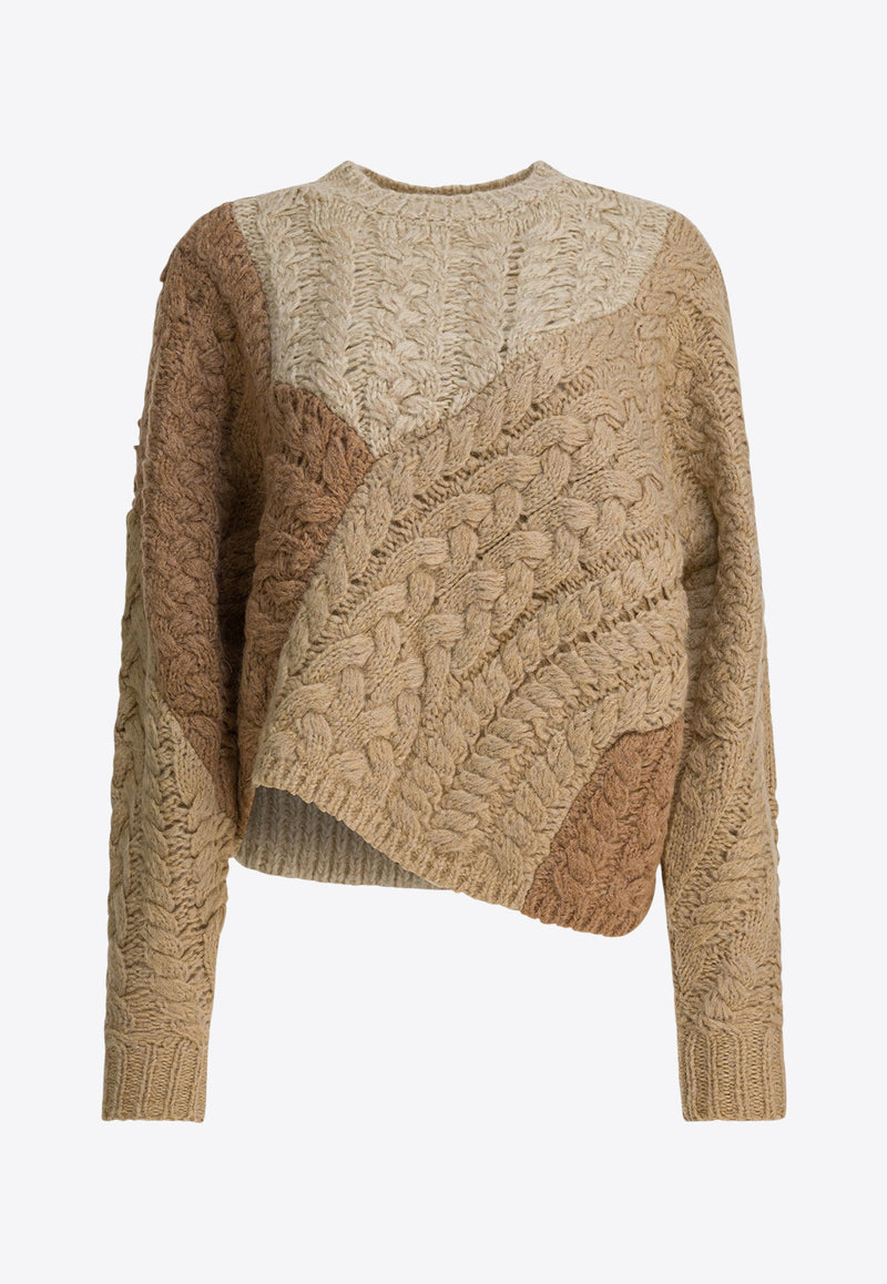 Isabel Marant Etoile Daryl Twisted Knit Patchwork Sweater Beige 25APU0701FAC3L04E90BE_9d97457a-0573-4581-85ed-bf44c4812f1a