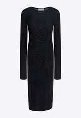 Isabel Marant Etoile Jelina Draped Midi Dress  Black 25ARO0349FBC3K01E01BK_347a3c22-a54d-4ce3-bc6d-2371d776270b