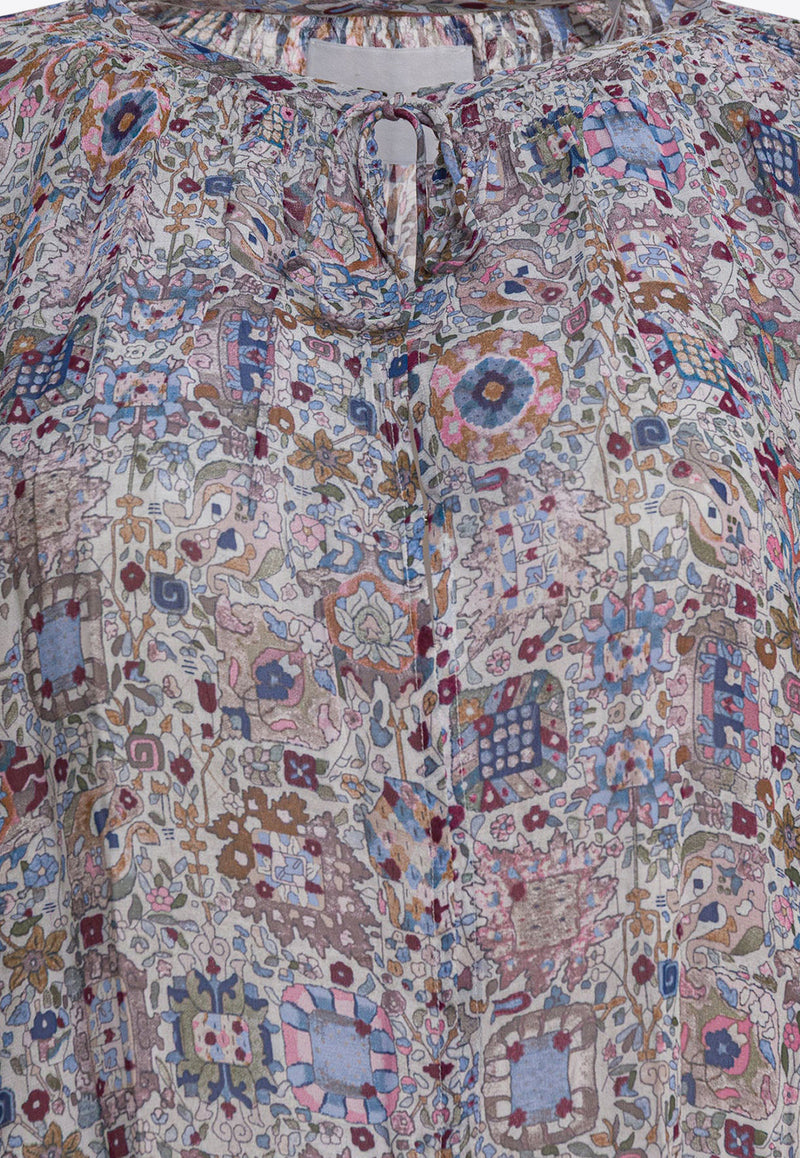 Isabel Marant Etoile Bess Floral Print Mini Dress Multicolor 25ARO0799FAC3J01E23EC_82977