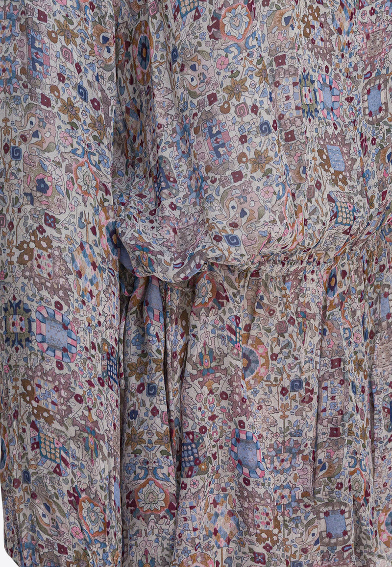 Isabel Marant Etoile Bess Floral Print Mini Dress Multicolor 25ARO0799FAC3J01E23EC_82977