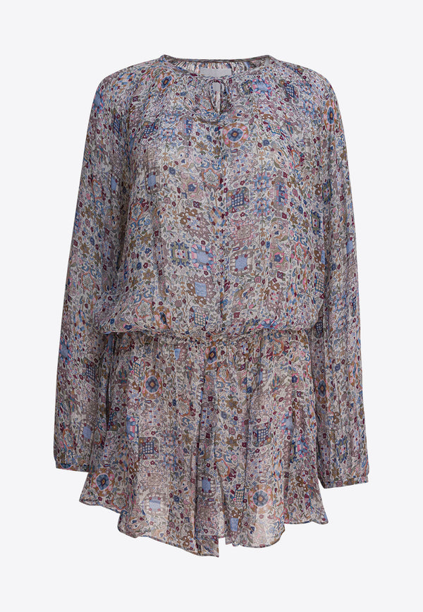 Isabel Marant Etoile Bess Floral Print Mini Dress Multicolor 25ARO0799FAC3J01E23EC_82977