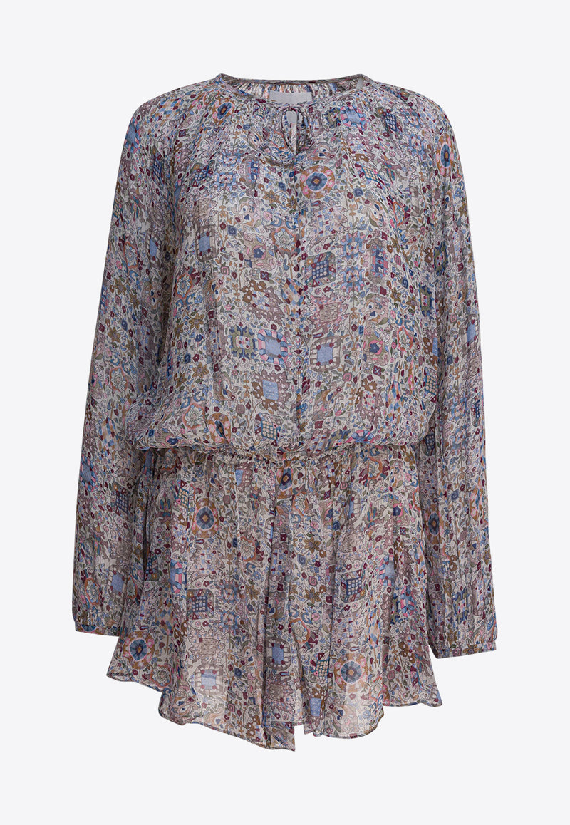 Isabel Marant Etoile Bess Floral Print Mini Dress Multicolor 25ARO0799FAC3J01E23EC_82977