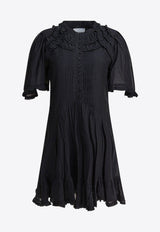 Isabel Marant Etoile Celyana Gathered Mini Dress Black 25ARO0827FAB3J04E01BK_82263