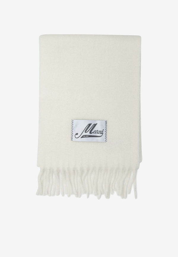 Marni Brand Logo Wool Scarf White SCMC0059Y0UTW91800W03_0bf534a1-b604-4005-abfc-56eecef7ad43