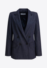 Max Mara Locarno Denim-Effect Blazer Blue 2521046062LOCARNO048_1046acfb-aac3-4bd0-a6ae-981d2cc233a5
