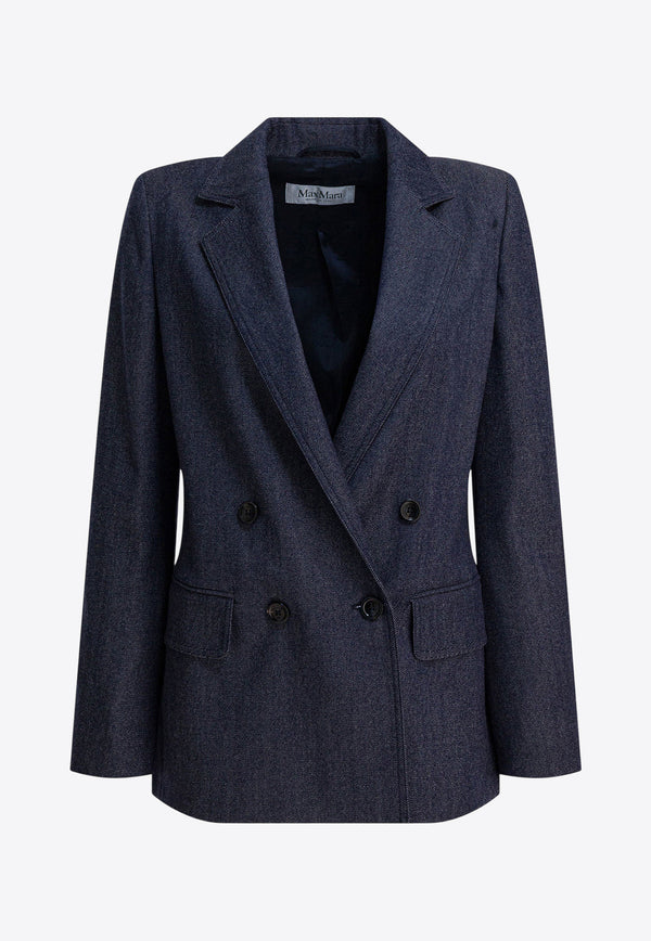 Max Mara Locarno Denim-Effect Blazer Blue 2521046062LOCARNO048_1046acfb-aac3-4bd0-a6ae-981d2cc233a5