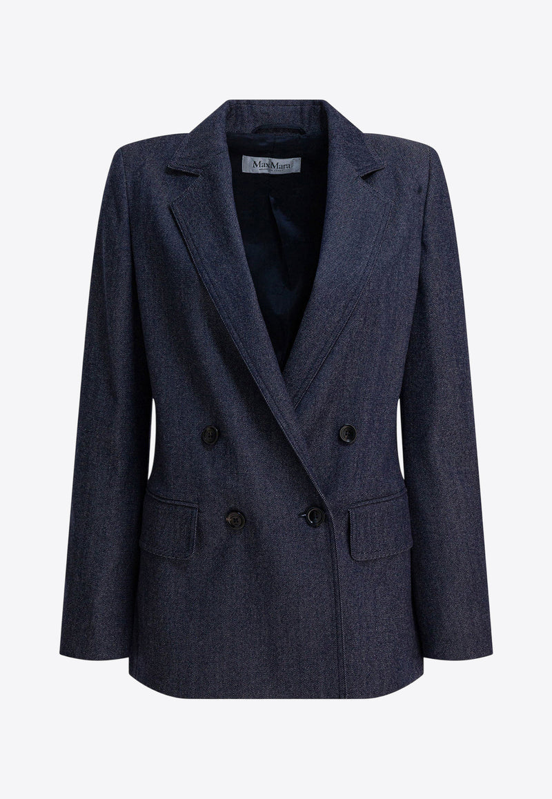 Max Mara Locarno Denim-Effect Blazer Blue 2521046062LOCARNO048_1046acfb-aac3-4bd0-a6ae-981d2cc233a5