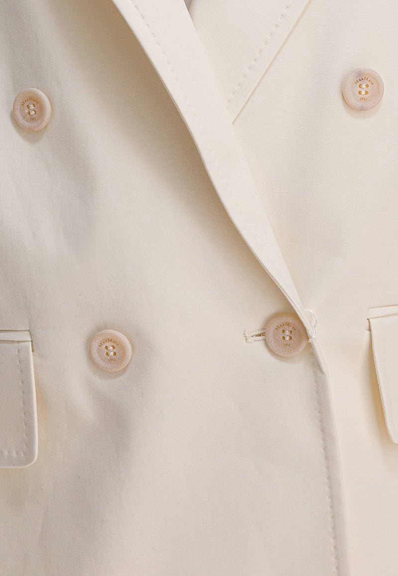 Max Mara Suez Olimpia Double-Breasted Blazer White 2521046071SUEZ005_82467