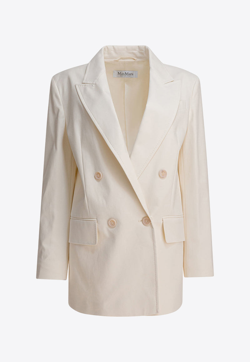Max Mara Suez Olimpia Double-Breasted Blazer White 2521046071SUEZ005_82467