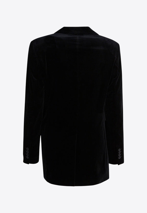 Max Mara Orario Double-Breasted Velvet Blazer Black 2521046181ORARIO007_1ddd3ba4-65a3-4601-bdf5-7b4486486854