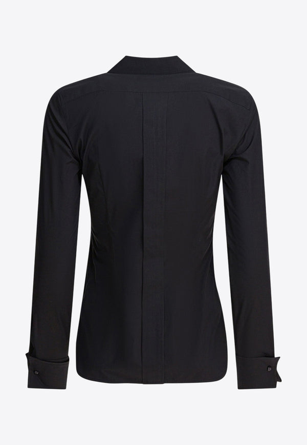 Max Mara Knut Long-Sleeved Button-Up Shirt Black 2521116031KNUT005_82714
