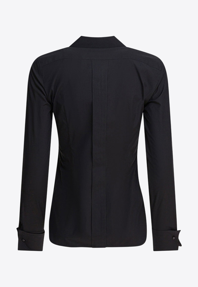 Max Mara Knut Long-Sleeved Button-Up Shirt Black 2521116031KNUT005_82714