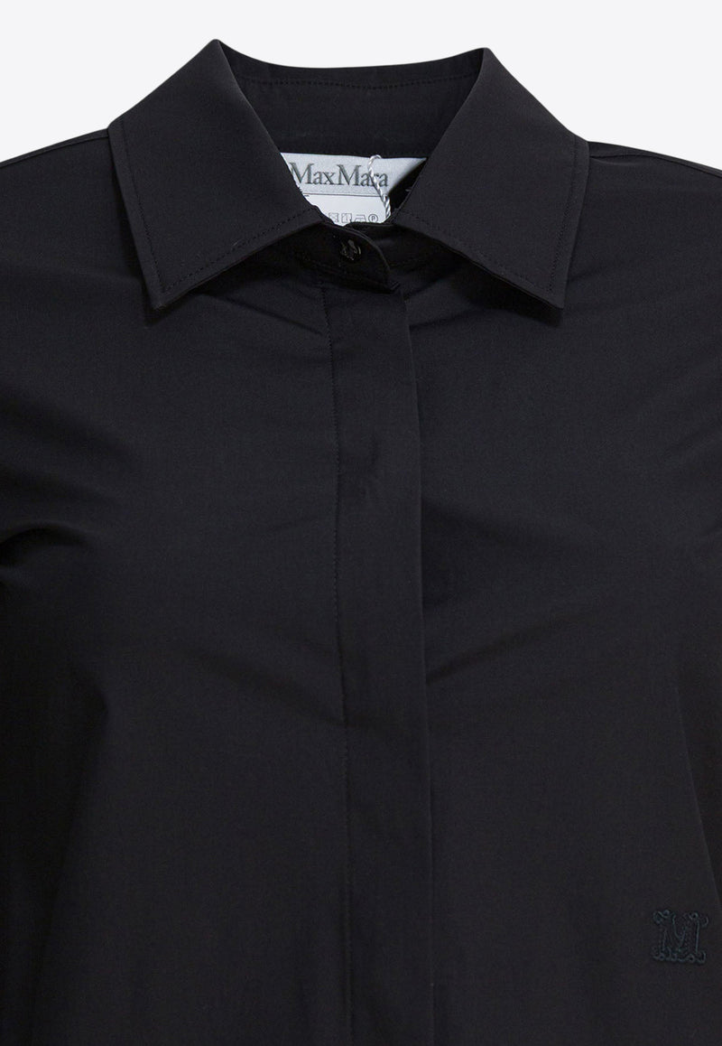 Max Mara Knut Long-Sleeved Button-Up Shirt Black 2521116031KNUT005_82714