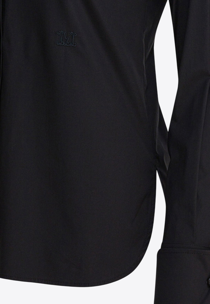 Max Mara Knut Long-Sleeved Button-Up Shirt Black 2521116031KNUT005_82714