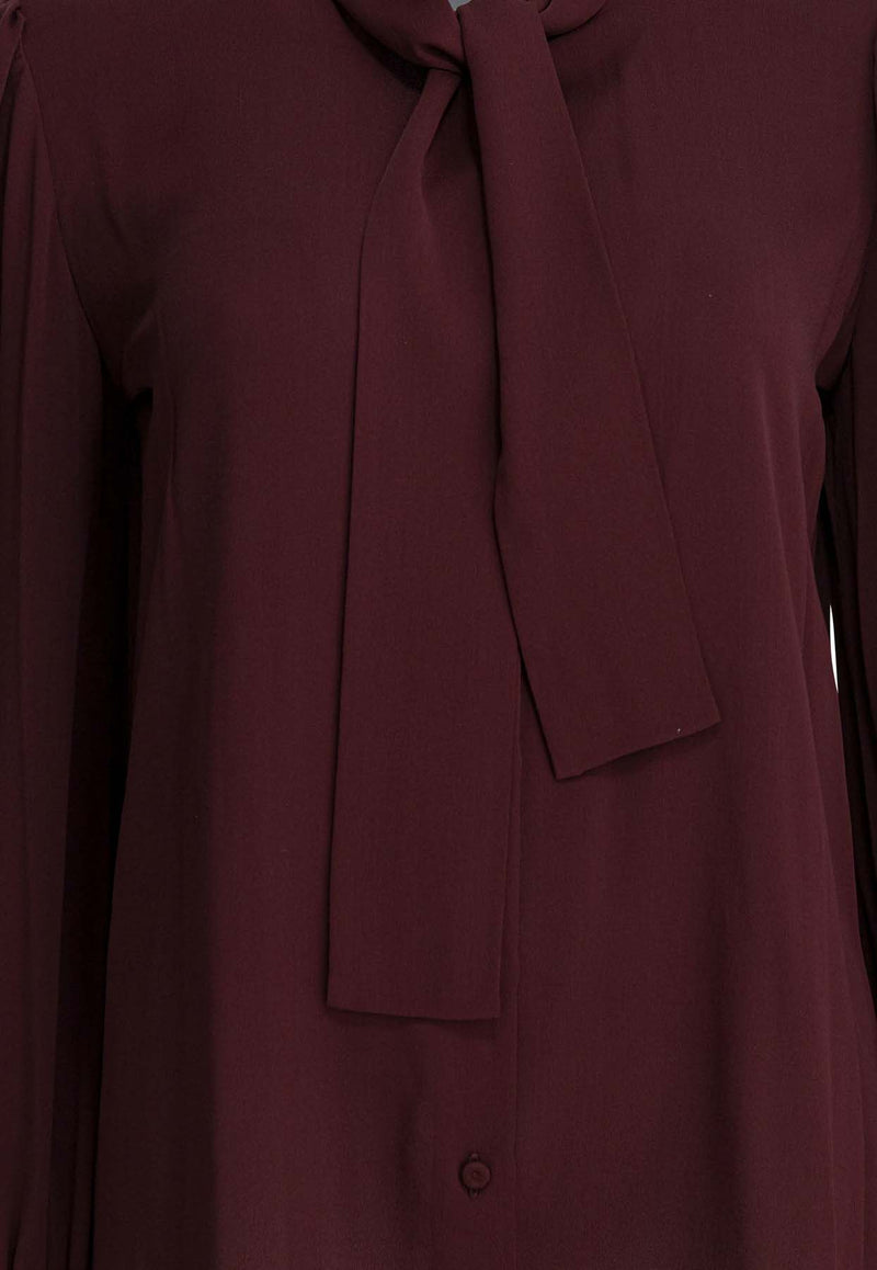Max Mara Melania Silk Charmeuse Blouse  Burgundy 2521116082MELANIA035_d0f8509f-85d5-4b6c-a794-c0edcbe93ffc