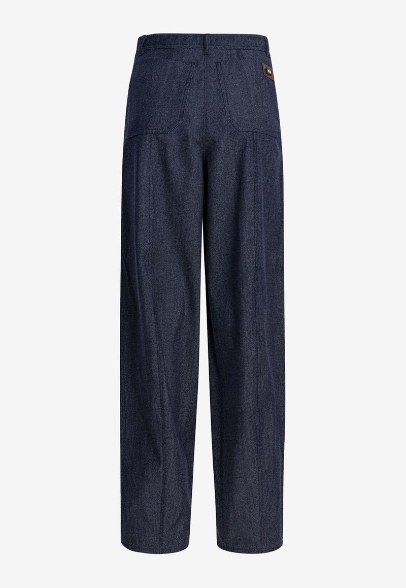 Max Mara Abetaia Denim-Effect Wide-Leg Pants Blue 2521136022ABETAIA048_3322be33-d0b3-4d56-ba35-c33fcc83af1d