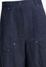 Max Mara Abetaia Denim-Effect Wide-Leg Pants Blue 2521136022ABETAIA048_3322be33-d0b3-4d56-ba35-c33fcc83af1d