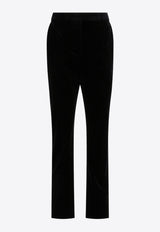 Max Mara Cabreo Velvet Straight-Leg Pants Black 2521136231CABREO007_f57ef3ce-bd20-4016-b29e-fbe2d3173b03