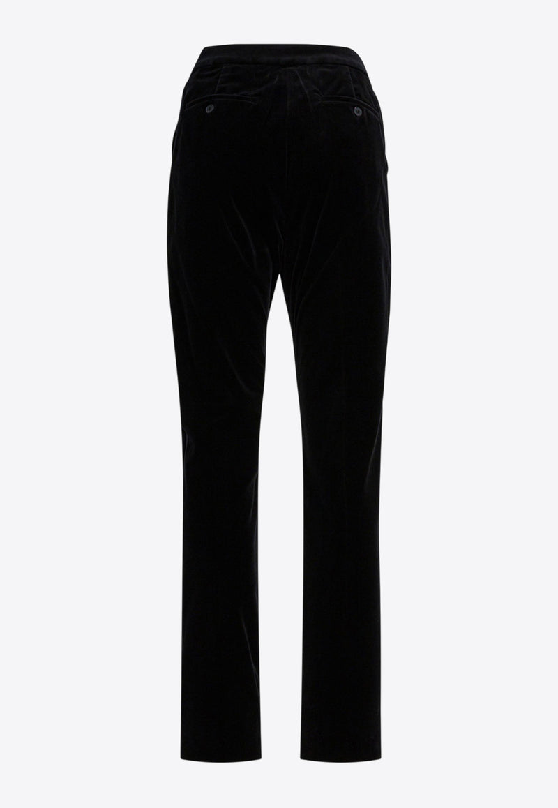 Max Mara Cabreo Velvet Straight-Leg Pants Black 2521136231CABREO007_f57ef3ce-bd20-4016-b29e-fbe2d3173b03