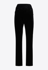 Cabreo Velvet Straight-Leg Pants