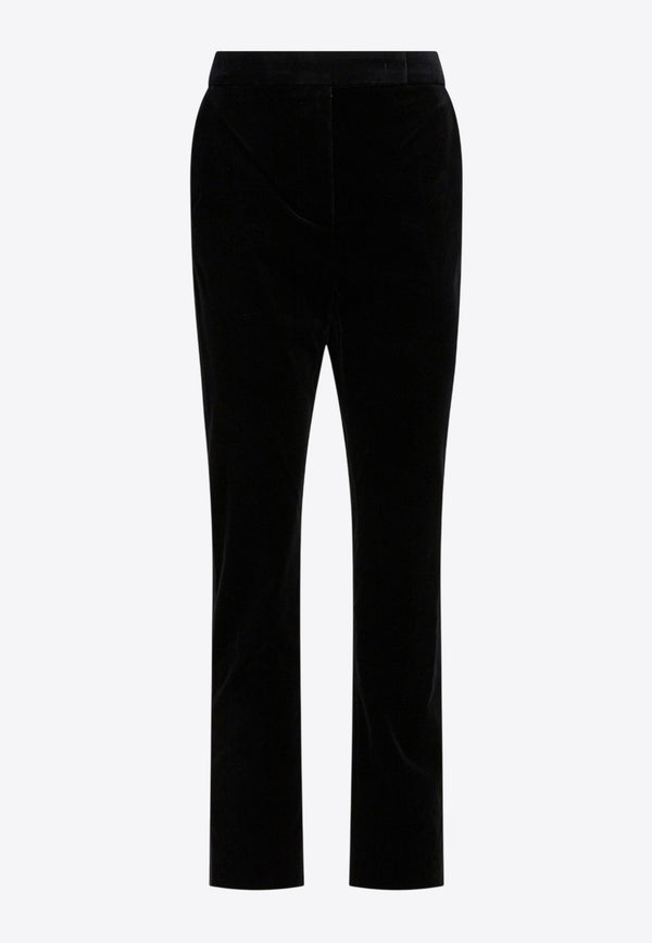 Max Mara Cabreo Velvet Straight-Leg Pants Black 2521136231CABREO007_f57ef3ce-bd20-4016-b29e-fbe2d3173b03