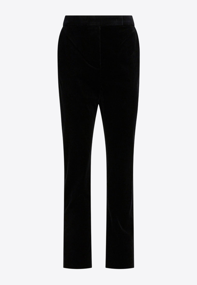 Max Mara Cabreo Velvet Straight-Leg Pants Black 2521136231CABREO007_f57ef3ce-bd20-4016-b29e-fbe2d3173b03