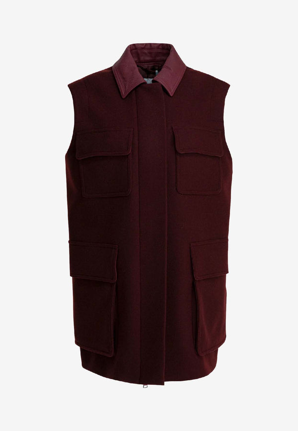 Max Mara Aeroso Long Utility Vest Cherry 2521276043AEROSO1234009_80eb295c-93eb-474f-b407-e2ac2aac163c